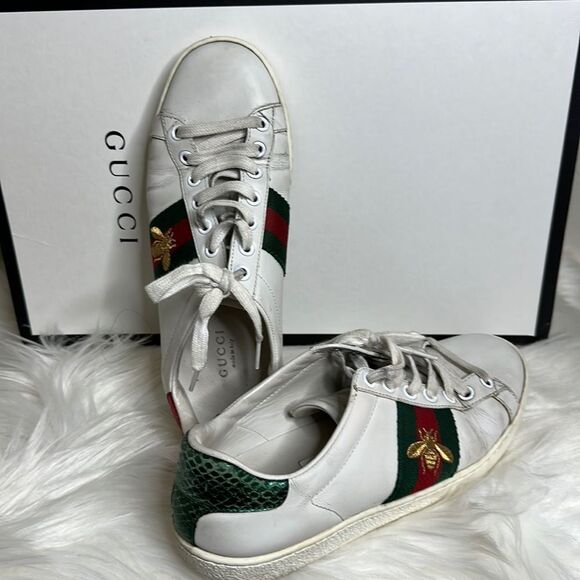 💯Authentic Gucci Sneakers with Cherryline,Size 35.5 🍀 - Picture 1 of 16